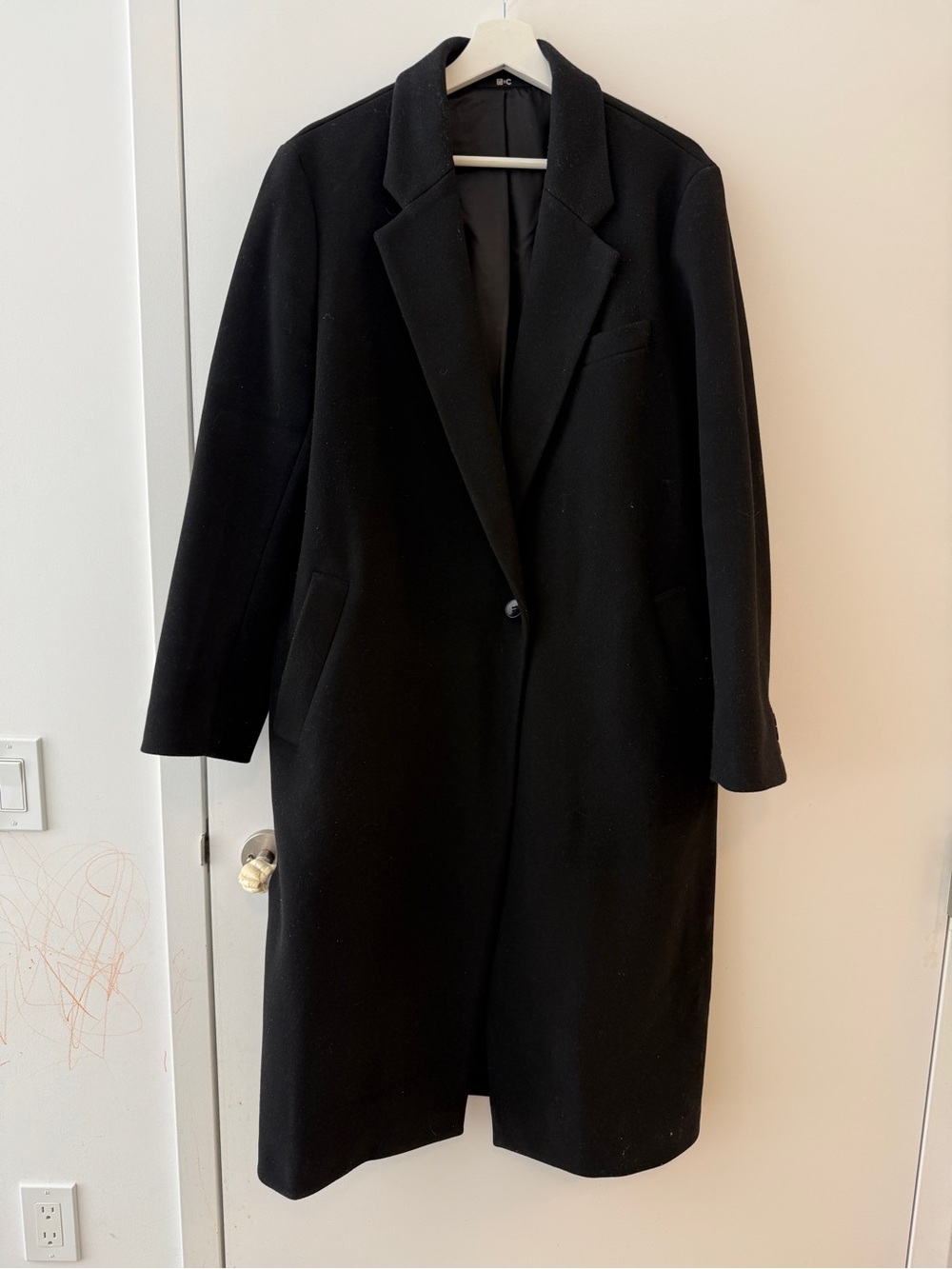 Classic Black Women's Wool Coat
